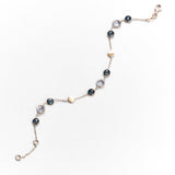 Bracciale con Pietre Naturali Colorate in Oro 14K