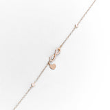 Bracciale Elegante con Simbolo dell'Infinito e Zirconi Pavé in Oro 14K