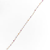 Bracciale Sottile con Pietre Colorate in Oro 14K