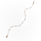Thin 14K Gold Bracelet with Natural Pearls