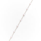 Thin 14K Gold Bracelet with Natural Pearls