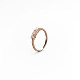 Anello con Tre Zirconi in Oro 14K