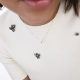 Collana con Ciondolo a Mezzaluna in Oro 14K