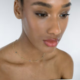 Collana in Oro 14K con Pietre Colorate
