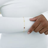 Bracciale in Oro 14K con Pietre Colorate