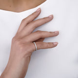Anello Tennis con Zirconi Pavé in Oro 14K