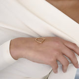 14K Gold Half Square Geometric Ring