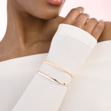 Bracciale Schiava in Oro 14K a Forma di Rettangolo Morbido