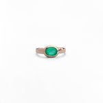 Anello con Grande Pietra Colorata in Oro 14K - GIOIELLO ITALIANO