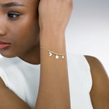 Bracciale con Simboli di Sole, Luna e Stella in Oro 14K - GIOIELLO ITALIANO