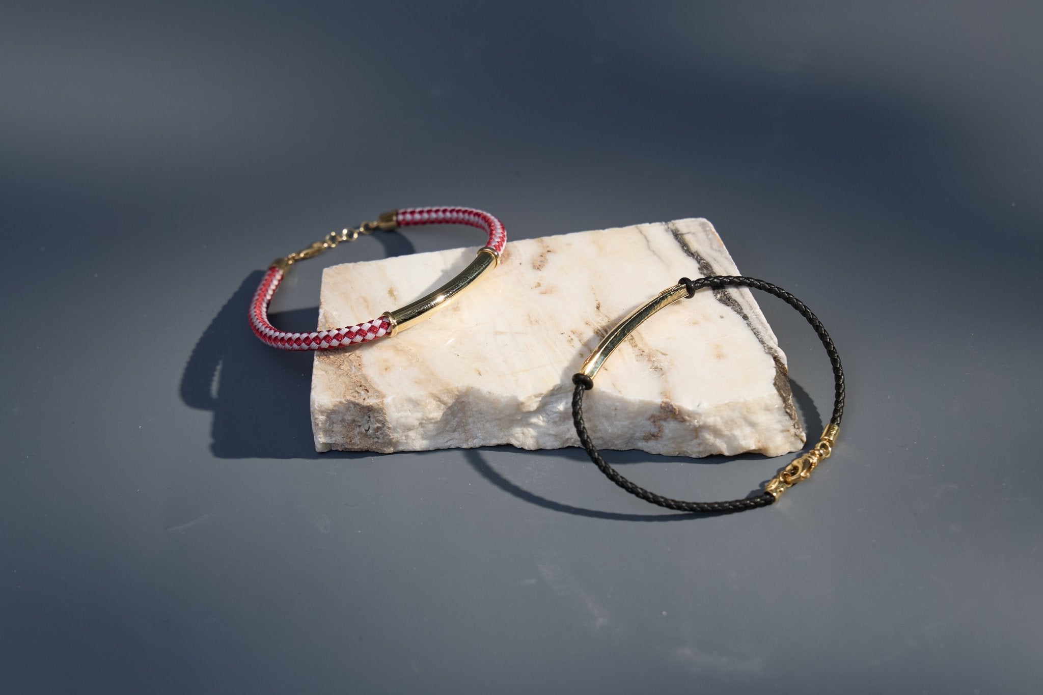 Bracciale di oro 14K in Paracord per Uomo - GIOIELLO ITALIANO