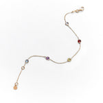 Bracciale in Oro 14K con Pietre Colorate - GIOIELLO ITALIANO