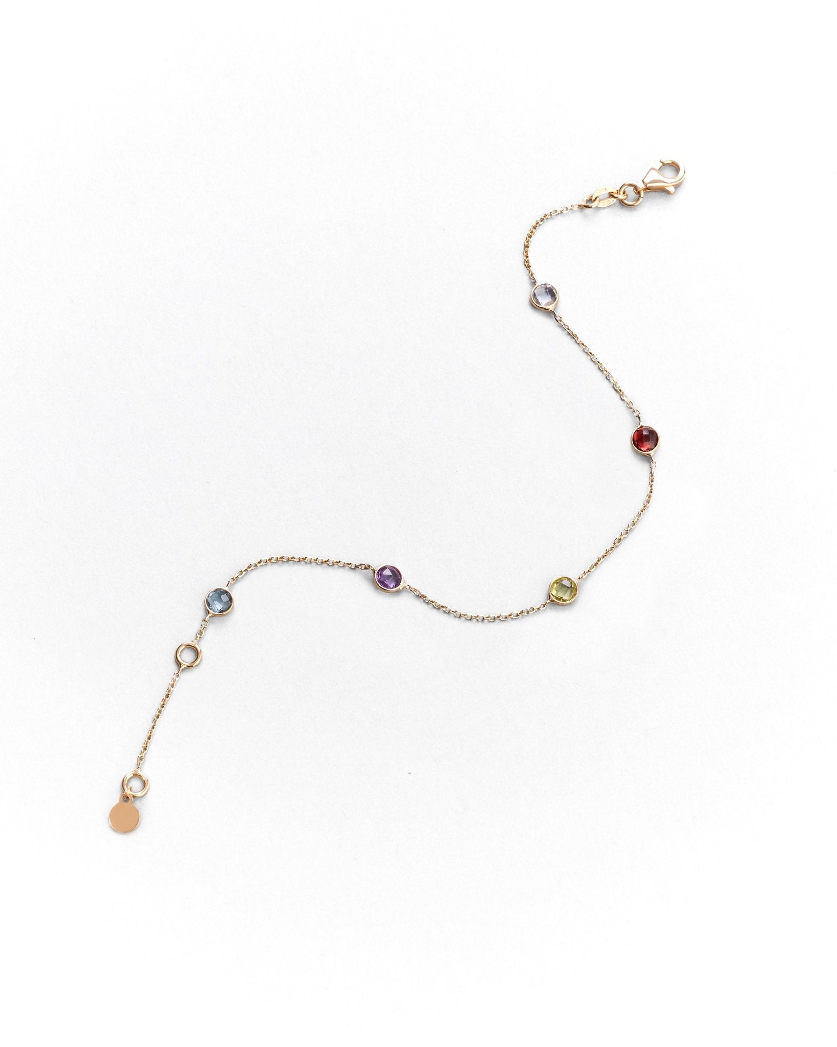 Bracciale in Oro 14K con Pietre Colorate - GIOIELLO ITALIANO