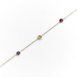 Bracciale in Oro 14K con Pietre Colorate - GIOIELLO ITALIANO