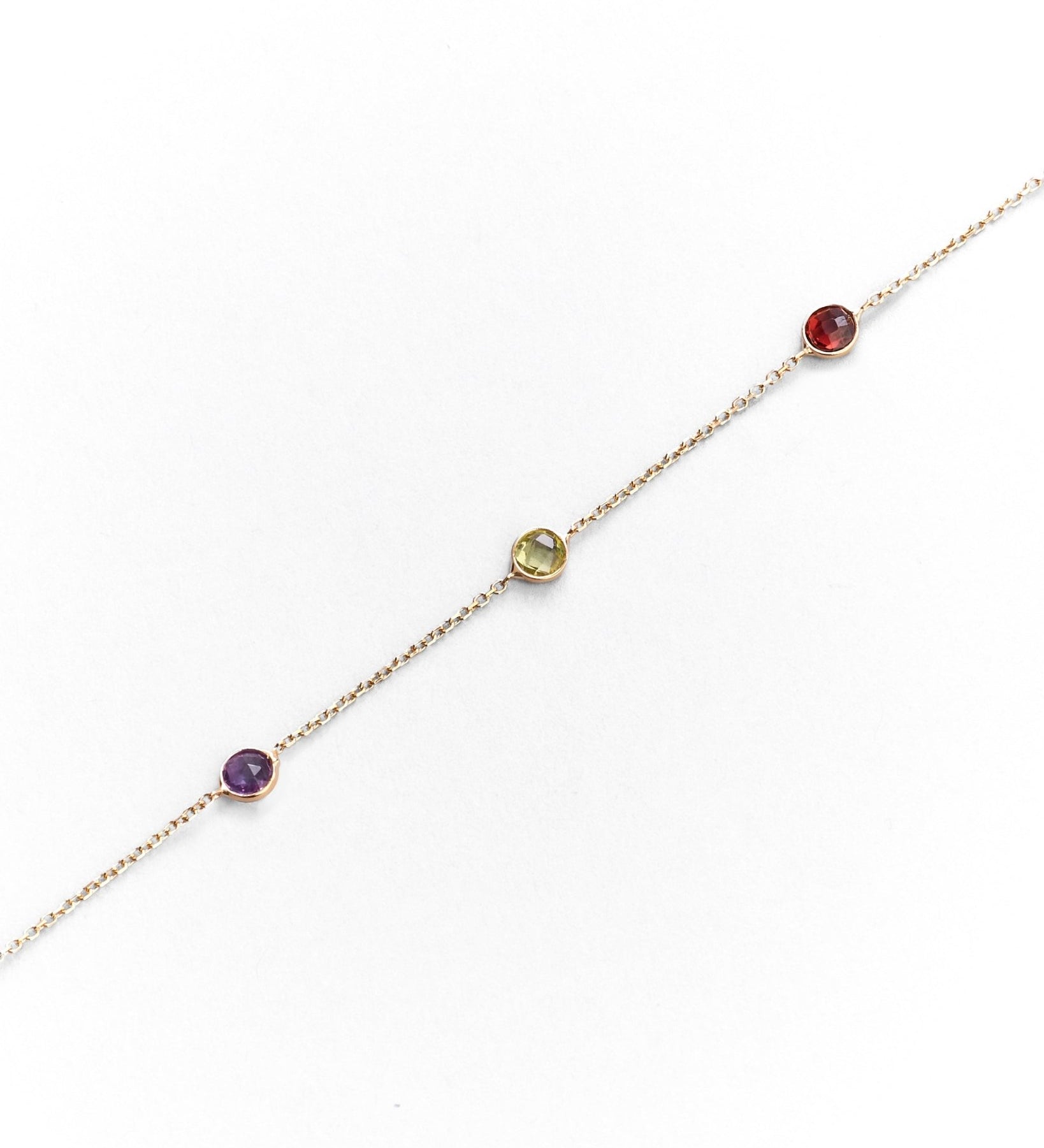 Bracciale in Oro 14K con Pietre Colorate - GIOIELLO ITALIANO