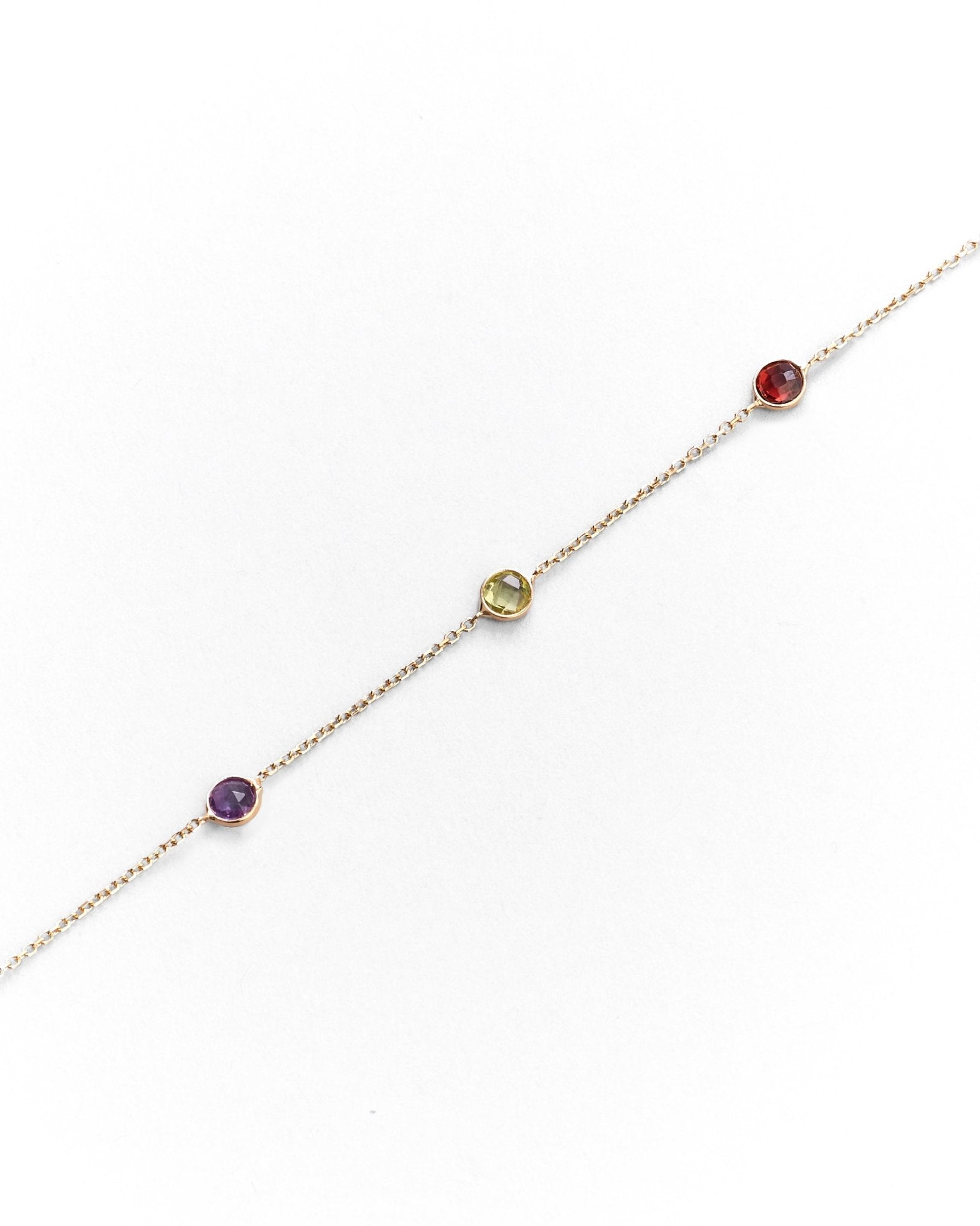 Bracciale in Oro 14K con Pietre Colorate - GIOIELLO ITALIANO