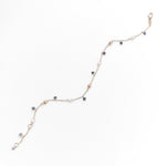 Bracciale Sottile con Pietre Colorate e Perle in Oro 14K - GIOIELLO ITALIANO