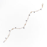 Bracciale Sottile con Pietre Colorate e Perle in Oro 14K - GIOIELLO ITALIANO