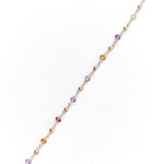 Bracciale Sottile con Pietre Colorate in Oro 14K - GIOIELLO ITALIANO