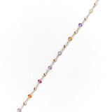 Bracciale Sottile con Pietre Colorate in Oro 14K - GIOIELLO ITALIANO