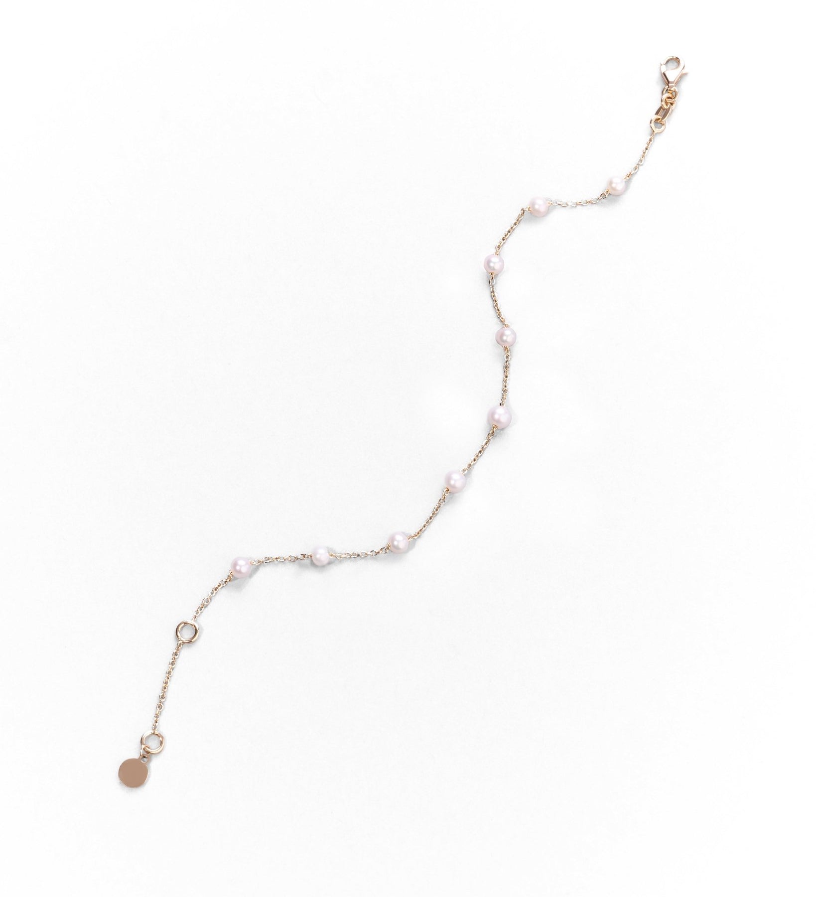 Bracciale Sottile in Oro 14K con Perle Naturali - GIOIELLO ITALIANO