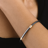 Bracciale da Uomo in Gomma e Oro 14K