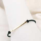 Bracciale da Uomo con Cinturino in Pelle e Oro 14K
