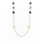Collana con Pietre Blu e Azzurre in Oro 14K - GIOIELLO ITALIANO