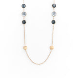 Collana con Pietre Blu e Azzurre in Oro 14K - GIOIELLO ITALIANO