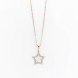 Collana in Oro 14K con Pendente a Stella con Pavé di Zirconi - GIOIELLO ITALIANO