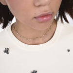 Collana Sottile con Pietre Colorate in Oro 14K - GIOIELLO ITALIANO