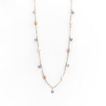 Collana Sottile con Pietre Colorate in Oro 14K - GIOIELLO ITALIANO