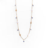 Collana Sottile con Pietre Colorate in Oro 14K - GIOIELLO ITALIANO