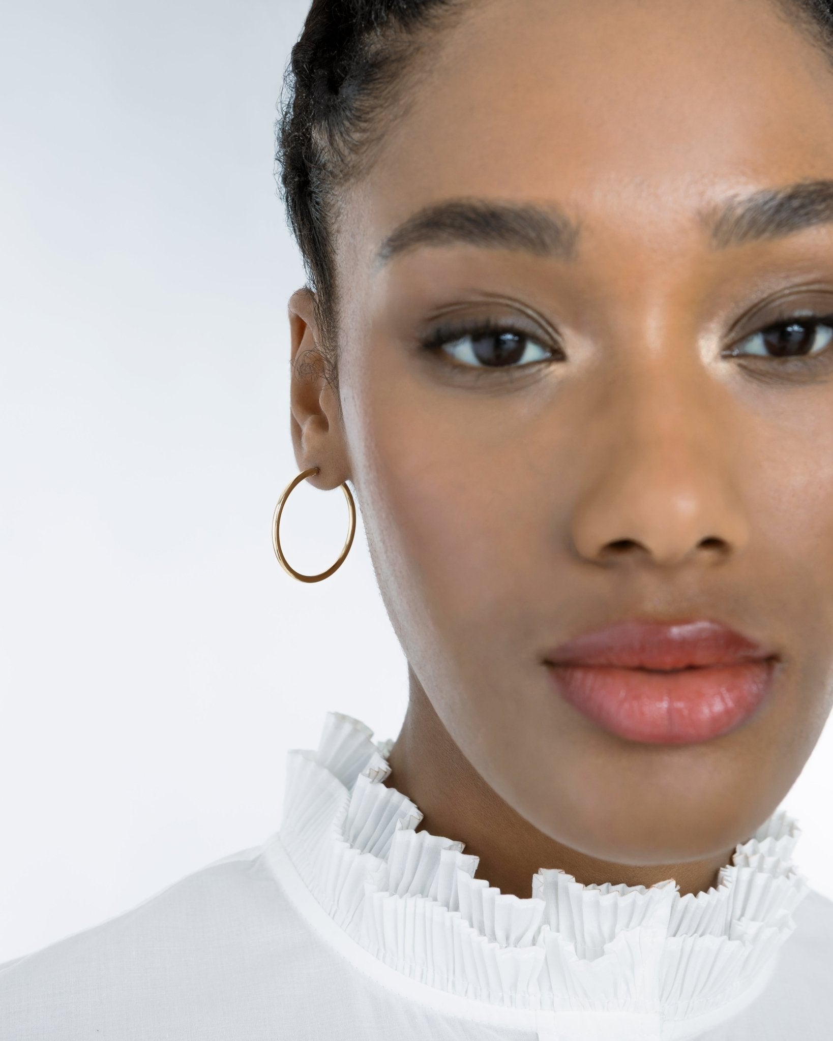 Orecchini A Cerchio Riempiti In Oro 14 K, Orecchini In Oro Spessi 2,4 Mm Per Ciondoli Hooplet #2130, Cerchietti A Scatto Di Alta Qualità - Italia - Foto 6