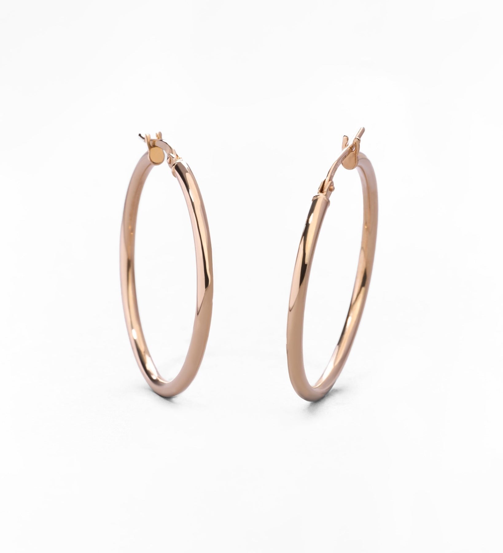 Orecchini a Cerchio Spessi in Oro 14K - GIOIELLO ITALIANO