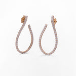 Orecchini Curvi con Pavé di Zirconi in Oro 14K - GIOIELLO ITALIANO