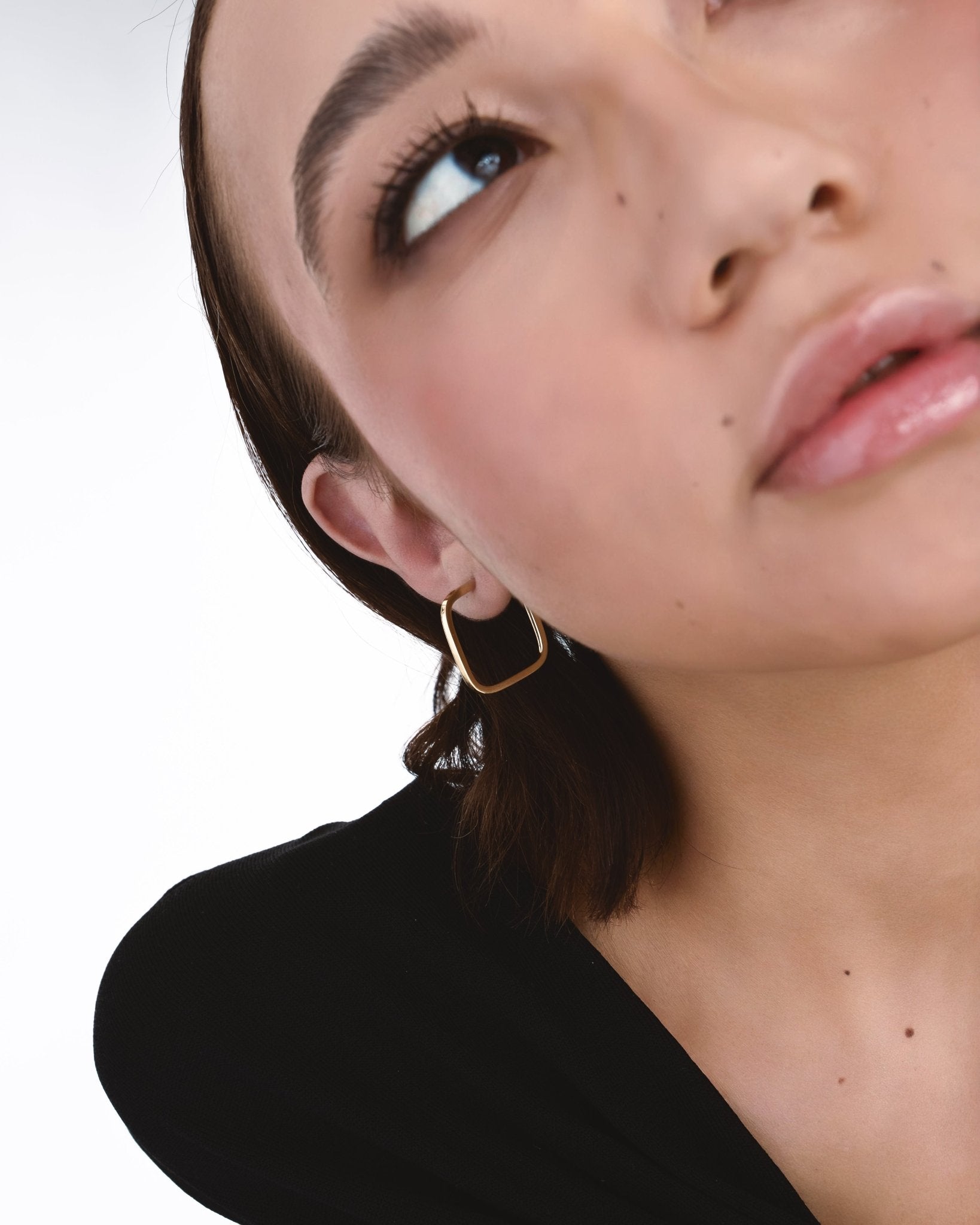 Orecchini A Cerchio Quadrati In Oro 14k Con Zirconia Cubica – Gioielli Eleganti Per Donna, Ipoallergenici, Leggeri, Regalo Per Ragazze