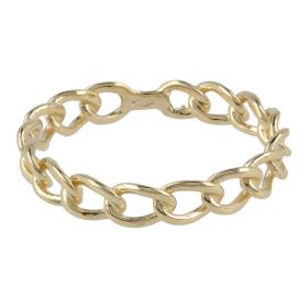Chain ring in 14kt yellow gold | Gioiello Italiano