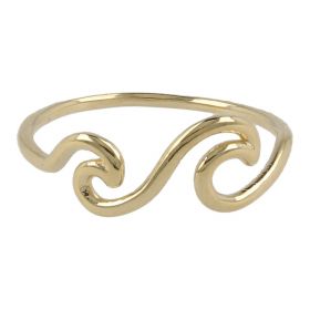 "Waves" ring in 14kt yellow gold | Gioiello Italiano