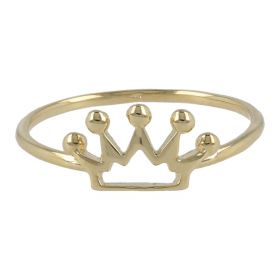 Yellow gold "Crown" ring | Gioiello Italiano