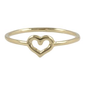 Slim ring with heart in 14kt gold | Gioiello Italiano