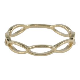 Thin stackable 14kt gold ring | Gioiello Italiano