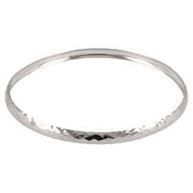 White gold round bangle bracelet | Gioiello Italiano