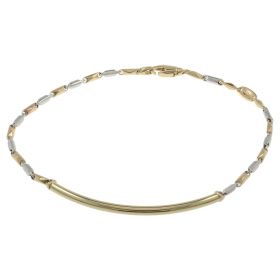 Bracelet "Tube" in bicolor gold 14kt | Gioiello Italiano