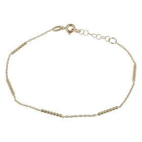 Thin bracelet with yellow gold beads | Gioiello Italiano