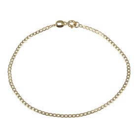 Thin curb bracelet in 14kt yellow gold | Gioiello Italiano