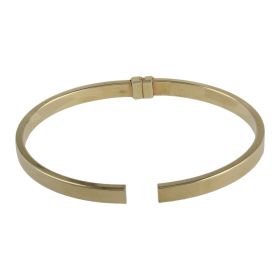 Open bangle bracelet in 14kt yellow gold | Gioiello Italiano