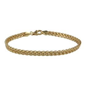 Foxtail bracelet in 14kt yellow gold | Gioiello Italiano