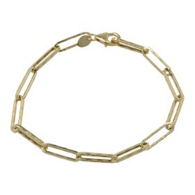 Thin hollow bracelet in 14kt yellow gold | Gioiello Italiano