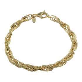 Braided bracelet in 14kt yellow gold | Gioiello Italiano